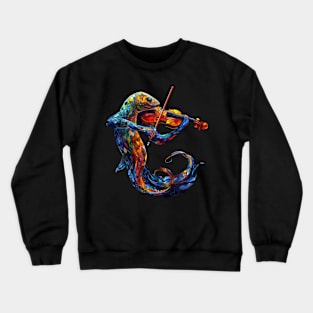 Eel Playing Violin Crewneck Sweatshirt